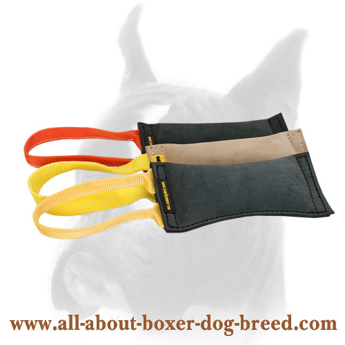 Excellent Leather Dog Bite Tug with 1 Handle