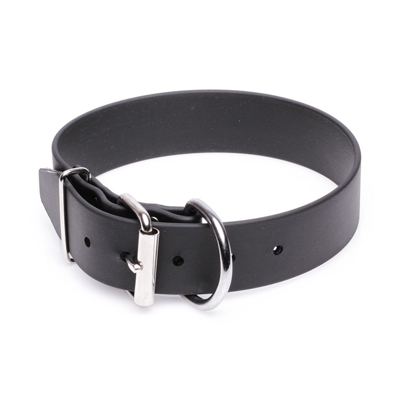 Extra Wide Black Biothane Boxer Collar