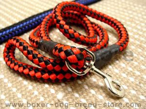Cord nylon dog leash for large dogs for Boxer dog